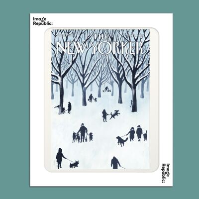 POSTER 40x50 cm THE NEWYORKER 92 ULRIKSEN A WALK IN THE SNOW