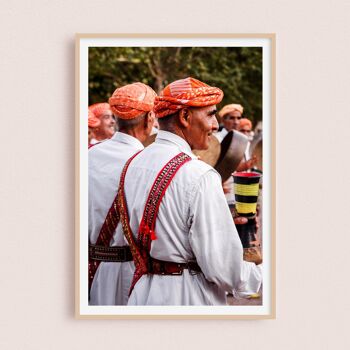 Affiche / Photographie - Les Musiciens de Imouzzer Kandar | Maroc 30x40cm 1