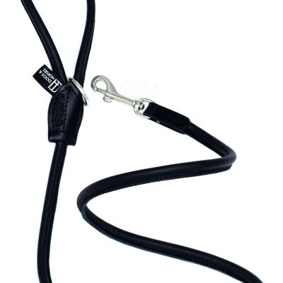 D&H Rolled Leather Lead Dog in Traditional Colours