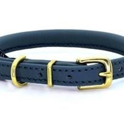 D&H Rolled Leather Collar Dog in Autumn Winter Colours