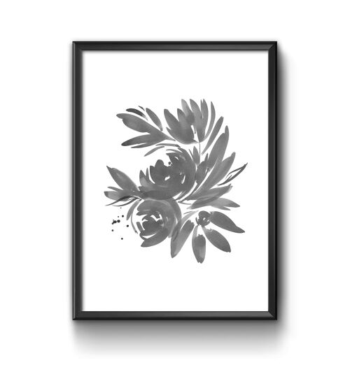 Ink floral - A4