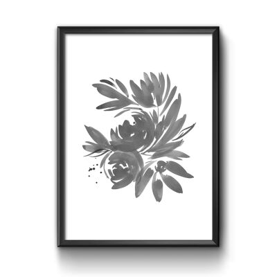 Ink floral - A3