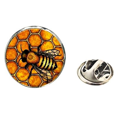 Bee And Honeycomb Lapel Pin
