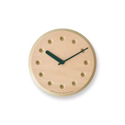 Linea Tokio Paper Wood Clock / grün