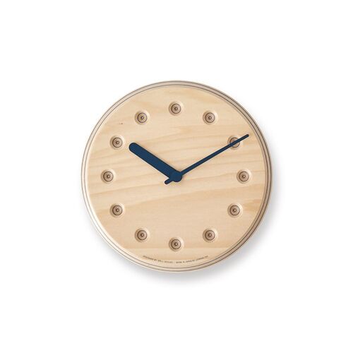 Paper Wood Clock Line / Marineblau