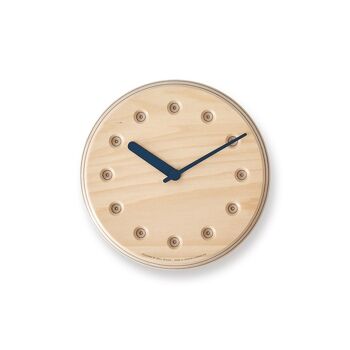 Ligne d'horloge en bois de papier / Marineblau 1