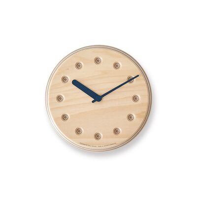 Paper Wood Clock Line / Marineblau