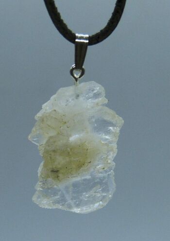 Fil de quartz de l'Himalaya, avec oeillets en argent, 3 pièces 1