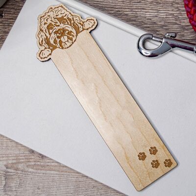 Personalisiertes Cockapoo-Lesezeichen aus Holz, Geschenk für Hundeliebhaber