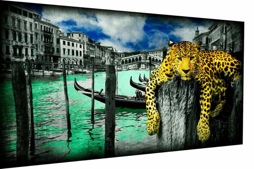 Leinwand Tiger Landschaft Tiere Bilder Wandbilder  XXL- Querformat - 40 x 30 cm