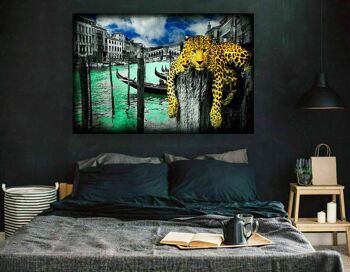 Tableaux sur toile tigre paysage animaux photos murales format paysage XXL - 160 x 120 cm 3