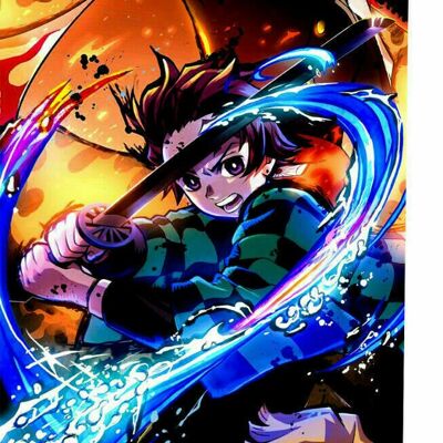 Quadri su tela Anime Demon Slayer Wall Art - Formato verticale - 40 x 30 cm