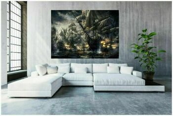 Toile toile capitaine bateau pirate photos murales XXL - format paysage - 120 x 80 cm 2