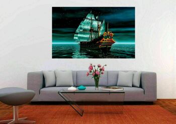 Toile photos murales Capitaine bateau pirate format paysage XXL - 120 x 80 cm 3