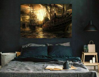 Toile photos murales Capitaine bateau pirate format paysage XXL - 75 x 50 cm 3