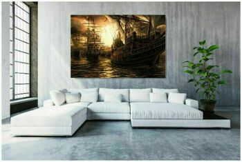 Toile photos murales Capitaine bateau pirate format paysage XXL - 80 x 60 cm 4