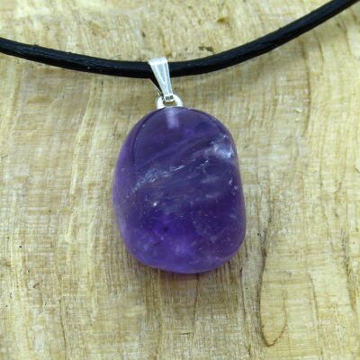 Amethyst mit Silberöse gestiftet, 3 Stück