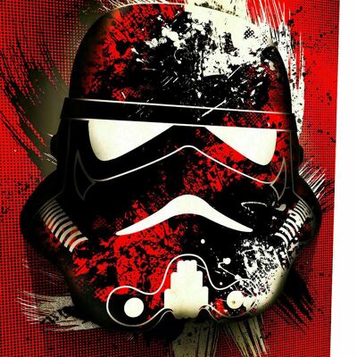 Star Wars Abstract Face Canvas Picture Wall Art - Portrait Format - 40 x 30 cm