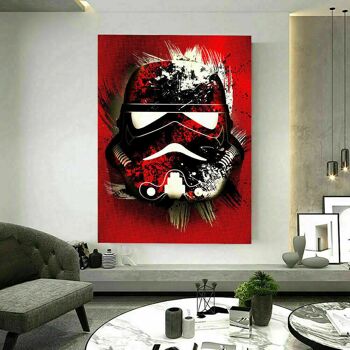 Star Wars Abstrait Visage Toile Tableau - Format Portrait - 120 x 90 cm 5