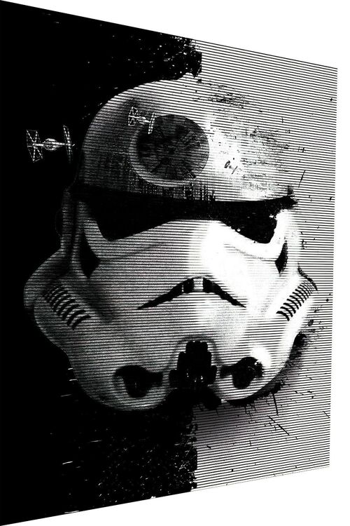 Star Wars Abstrakt Gesicht Leinwand Bilder Wandbilder - Hochformat - 60 x 40 cm