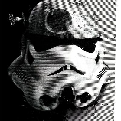 Star Wars Abstrakt Gesicht Leinwand Bilder Wandbilder - Hochformat - 60 x 40 cm