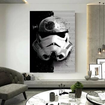 Star Wars Abstrait Visage Toile Tableau - Format Portrait - 180 x 100 cm 5