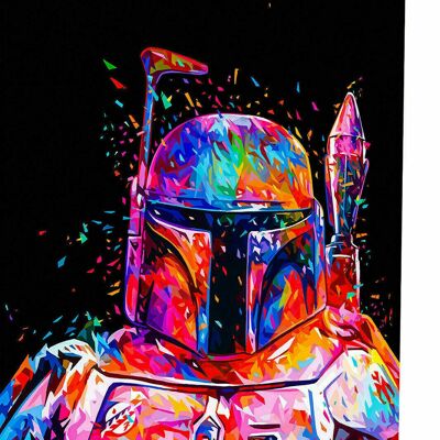 Hunter Star Wars Abstrakt Leinwand Bilder Wandbilder  - Hochformat - 100 x 75 cm