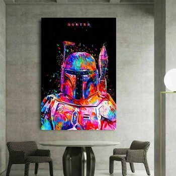 Hunter Star Wars Toile Abstraite Art Mural - Format Portrait - 100 x 75 cm 4