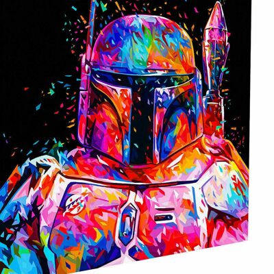 Hunter Star Wars Abstrakt Leinwand Bilder Wandbilder  - Hochformat - 180 x 100 cm