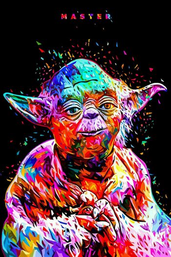 Tableau abstrait sur toile Master Star Wars - 40 x 30 cm 2