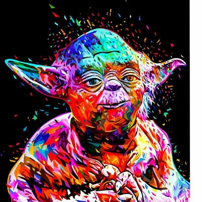 Master Star Wars Abstract Canvas Art Wall Art - 90 x 60 cm