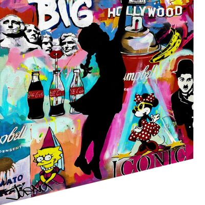 Pop Art Dream big Hollywood Leinwand Bilder Wandbilder - Hochformat - 120 x 90 cm