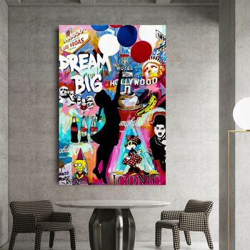 Pop Art Dream Big Hollywood Tableau sur Toile - Portrait - 180 x 100 cm 4