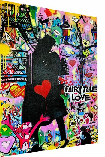 Pop Art Love Tableaux sur Toile Tableaux Muraux - Format Portrait - 150 x 100 cm 2