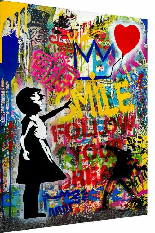 Pop Art follow your dreams Leinwand Bilder Wandbilder - Hochformat - 60 x 40 cm