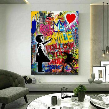 Pop Art suivez vos rêves tableaux sur toile tableaux muraux - format portrait - 160 x 120 cm 5