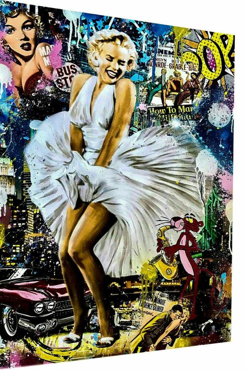 Pop Art Marilyn Monroe Leinwand Bilder Wandbilder - Hochformat - 40 x 30 cm