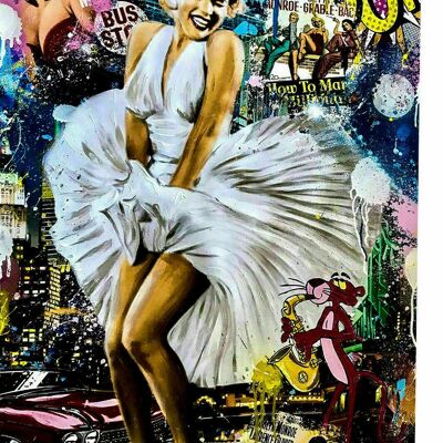 Pop Art Marilyn Monroe Leinwand Bilder Wandbilder - Hochformat - 40 x 30 cm