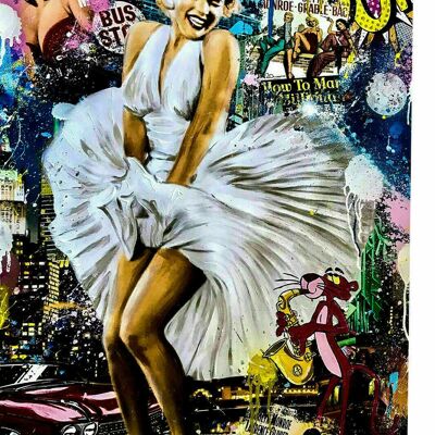 Pop Art Marilyn Monroe Leinwand Bilder Wandbilder - Hochformat - 90 x 60 cm