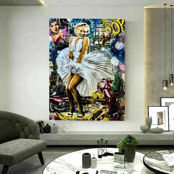 Pop Art Marilyn Monroe Toile Photos Mur Photos - Format Portrait - 150 x 100 cm 5