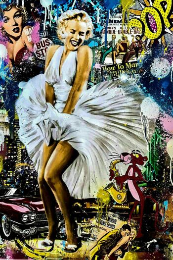 Pop Art Marilyn Monroe Toile Tableaux Mur Photos - Format Portrait - 160 x 120 cm 2