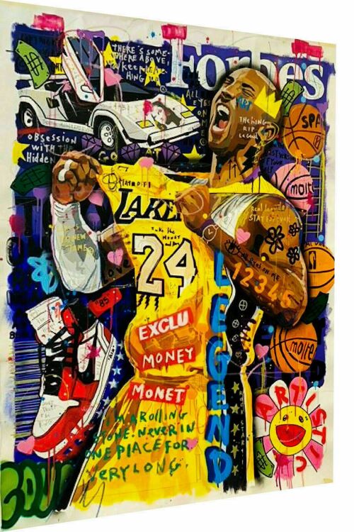 Leinwand Sport Lakers Basketball Bilder Wandbilder - Hochformat - 90 x 60 cm