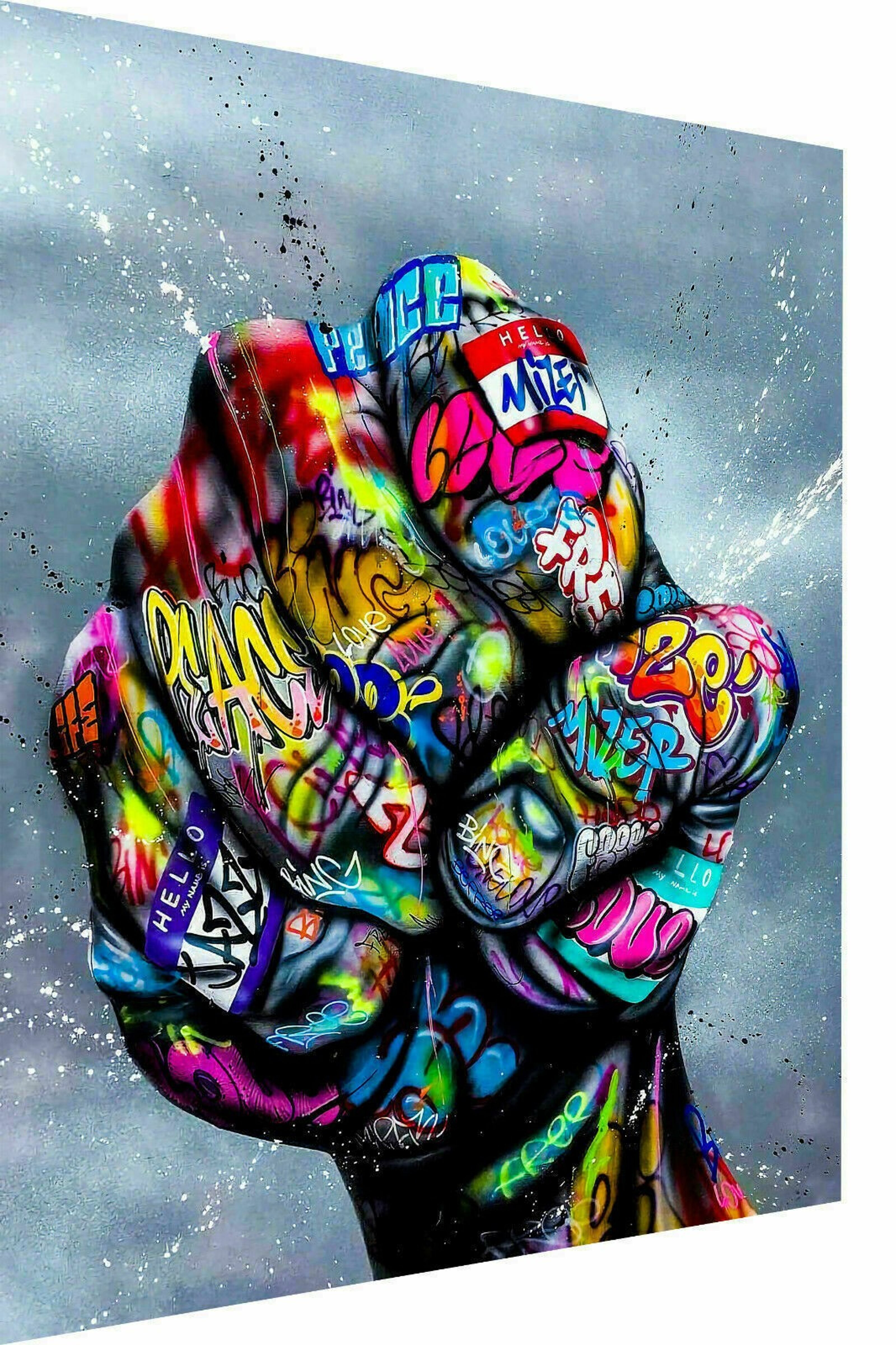 Buy wholesale Pop Art middle finger hand canvas pictures wall art