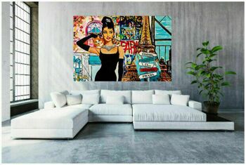 Toile Pop Art Femme Marques Photos Wall Art - Format Paysage - 180 x 90 cm 4