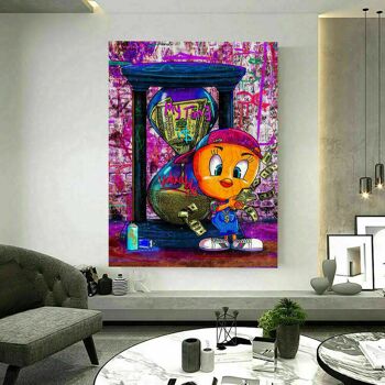 Tableaux sur toile Titi Bird Art Pop Art Wall Art - Portrait - 60 x 40 cm 5