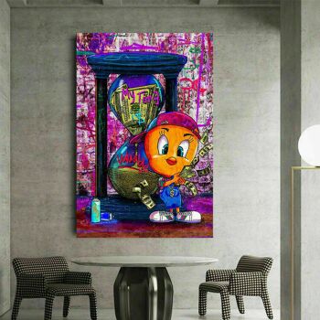 Tableaux sur toile Titi Bird Art Pop Art Wall Art - Portrait - 120 x 80 cm 4