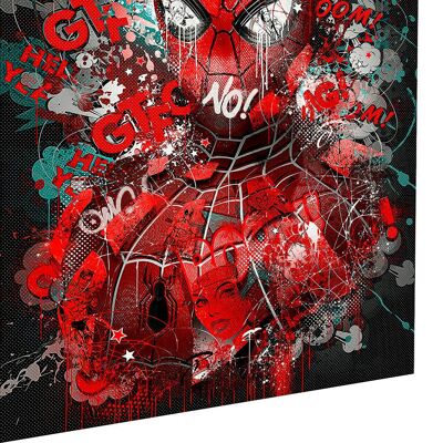 Pop Art Spiderman Hero Held Leinwand Bilder Wandbilder - Hochformat - 100 x 75 cm