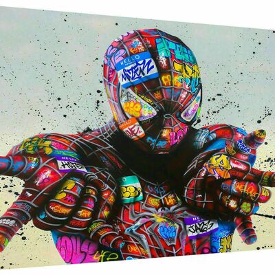Pop Art Spiderman Hero Held Leinwand Bilder Wandbilder - Querformat - 60 x 40 cm