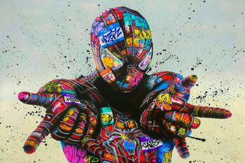 Pop Art Spiderman Hero Hero Toile Tableaux Décoration Murale - Format Paysage - 150 x 100 cm 2