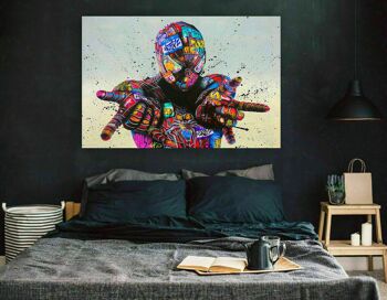 Pop Art Spiderman Hero Hero Toile Tableaux Décoration Murale - Format Paysage - 180 x 90 cm 3